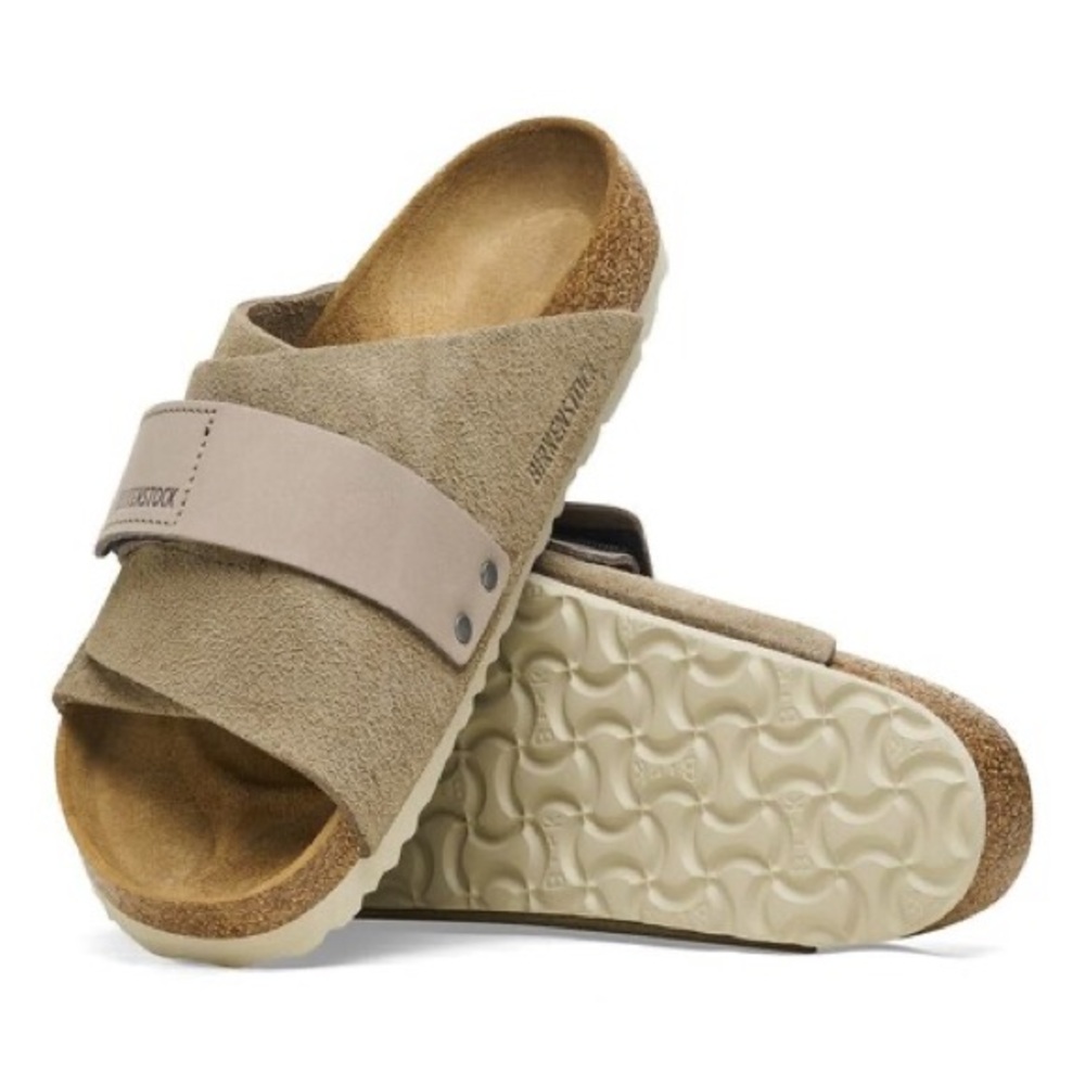 Birkenstock Kyoto Nubuck-Suede Leather - Taupe